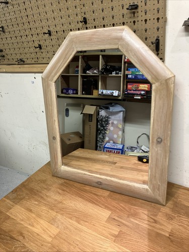 Mirror wooden arched wall - wooden,