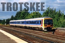 35mm Slide BR British Rail Diesel DMU Class 166 166216 Leamington Spa 1998 Orig