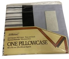 Vintage Pillowcases Marks & Spencer 2 BLACK/WHITE/GREY Retro 48 cmx 76cm  NEW