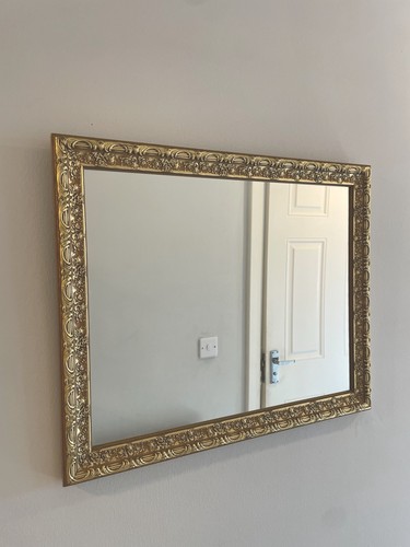 Gold ornate wall mirror - ornate,