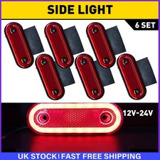 6x Pure Red Side 20 LED Marker