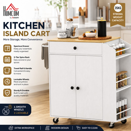 Homcom kitchen island with - island,