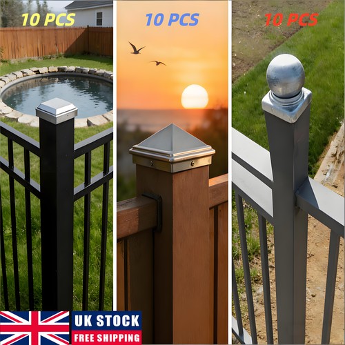 Metal fence post caps - fence,