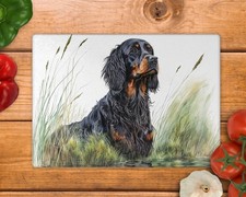 Gordon Setter Glass Chopping