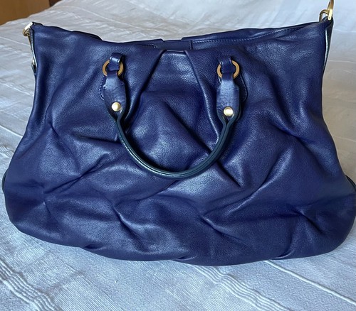 Large indigo nancy handbag - indigo, by