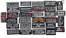 MESSAGE Famous Popular Embroidered Iron Sew On Patch message badge Biker Dress