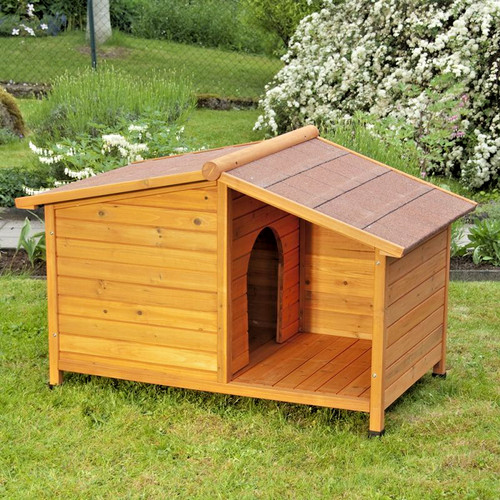 Small outdoor wooden dog - wooden,