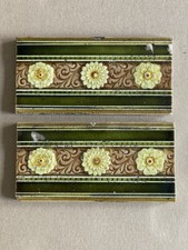 Set of 2 Majolica Fireplace