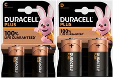 Duracell C D Batteries 100%
