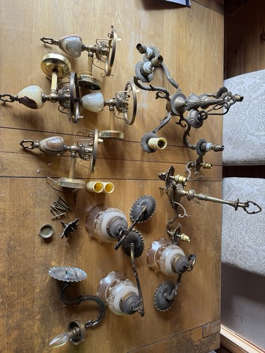 Job lot brass lights - job, cast
