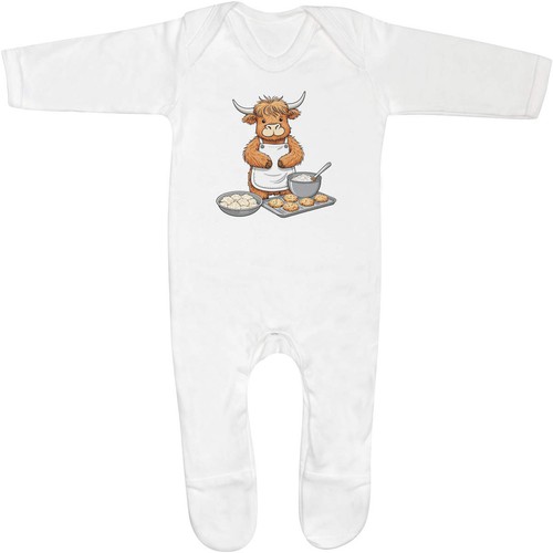 Baking highland cow baby - 'baking,