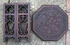 ANTIQUE  OCTAGONAL CARVED
