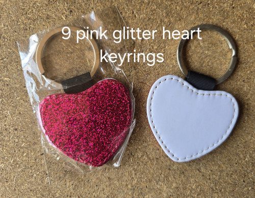 Lot pink glitter - 9,