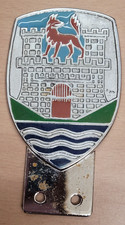 Vintage Enamel Car Grill Badge VW Wolfsburg Volkswagen (17)
