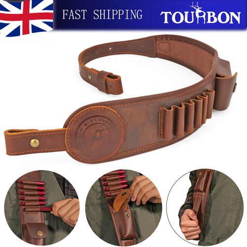 Tourbon leather rifle sling - tourbon,