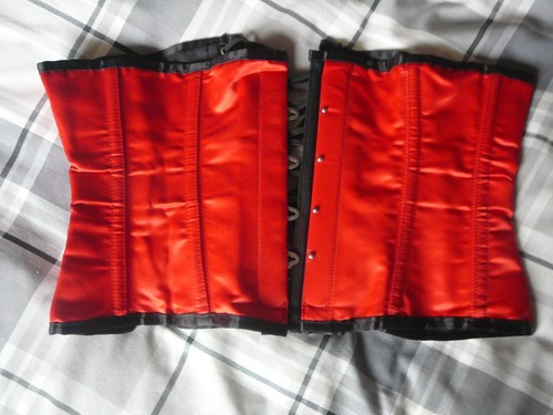 Red satin waist - waist, new
