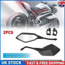 Pair 10mm Universual 7/8" Motorcycle Side Mirror For ATV Scooter Bike Rear View