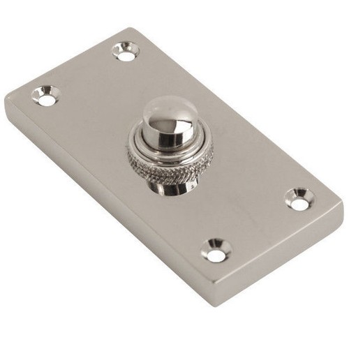 Door bell push button - button, chrome