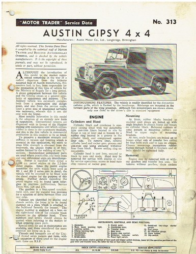 Austin gipsy 4x4 diesel - diesel, 1958-