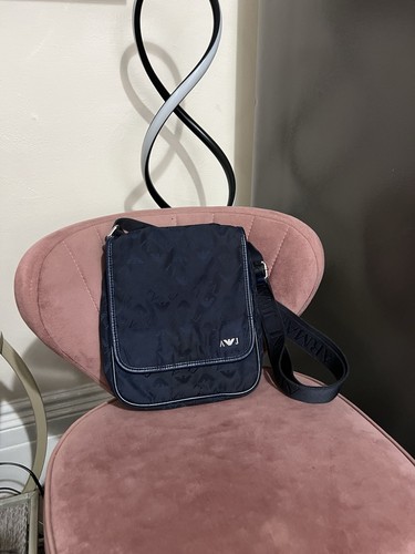 Armani jeans navy blue leather - navy,