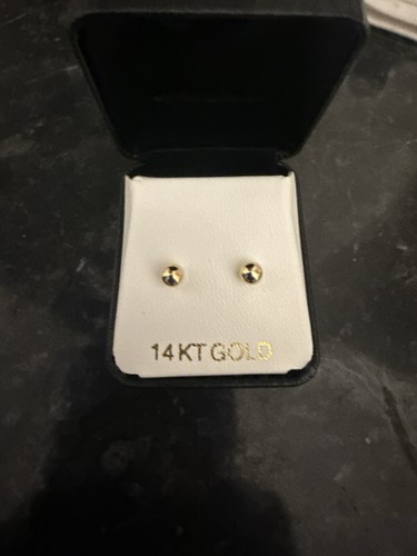 Yellow gold ball stud - yellow,