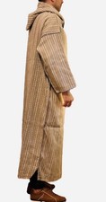Men's Moroccan Hooded Long Sleeve Thobe Jubba Djellaba