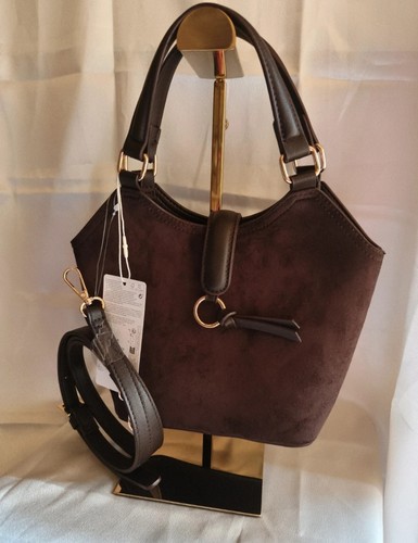 Brown faux leather - brown, and