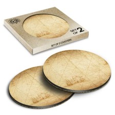 2 x Boxed Round Coasters -