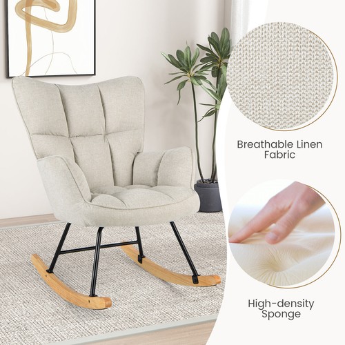 Linen rocking accent - linen,