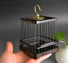 Chinese Ebony Wood Cricket Grasshopper Cage Little Pet Animal Container