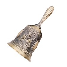 1Pcs Metal Hand Call Bell Rose Church Bell Restaurant Tea Bell For Kitchen Home