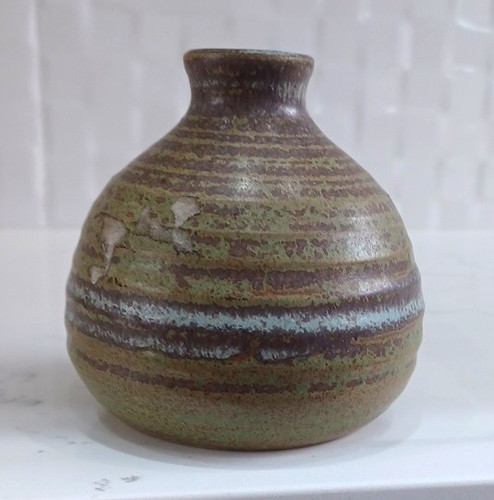 Ceramic studio pottery vase - ceramic,