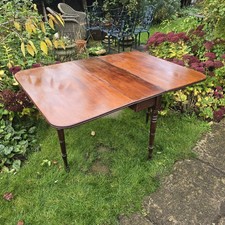 Antique Mahogany Drop Leaf, Gate Leg Dining Table