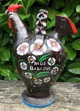 Old Vintage Country Style Spanish Studio Art Pottery Chicken Cockerel Jug