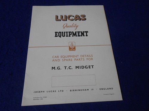 Nos lucas midget spare - lucas, mg