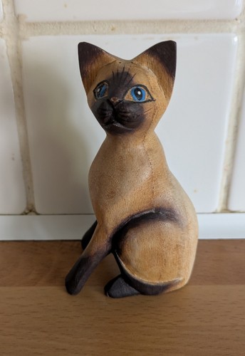 Vintage wooden siamese - vintage,