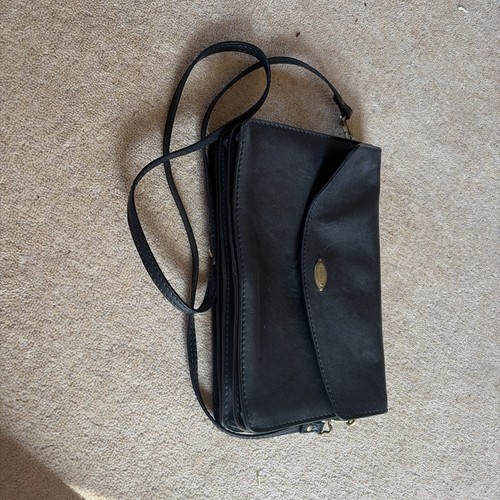 Black leather handbag - black, the