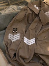 Army Shirt Khaki Brown Long