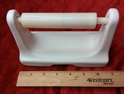 Vintage ceramic flat - ceramic, white