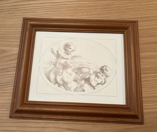 Vintage cherub picture - picture, print
