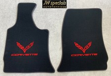 Velvet Mats for Chevrolet Corvette C7 Convertible Red Nobuck Velvet New