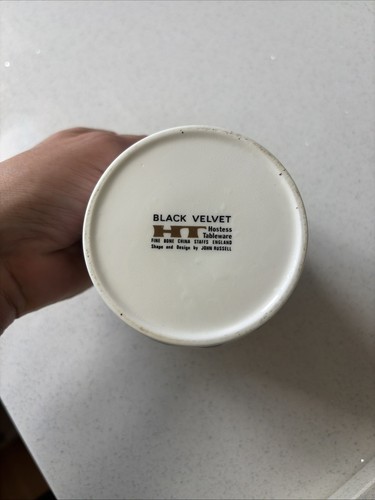 Vintage black velvet - velvet, hostess