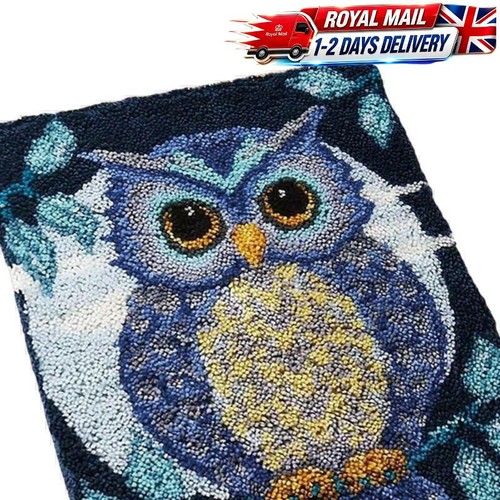 Owl latch hook - owl, rug
