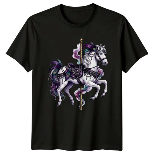 Vintage carousel horse shirt - vintage,