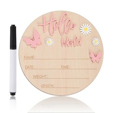 Baby announcement sign with - announcement,