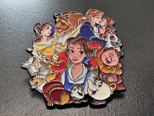 Beauty the beast enamel pin - beauty,