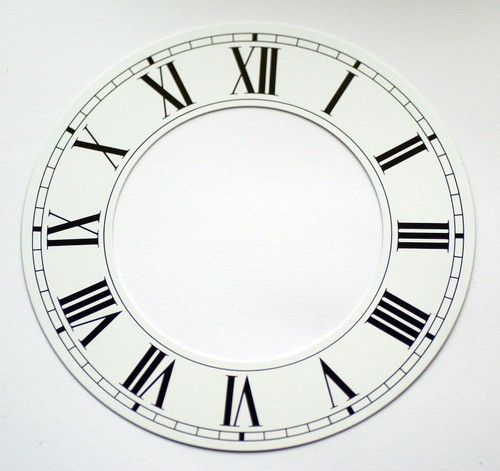 White clock chapter ring roman - clock,