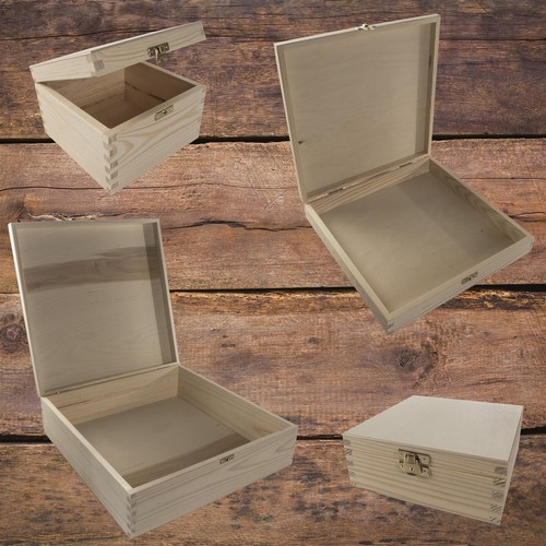 Square wooden boxes - wooden, with
