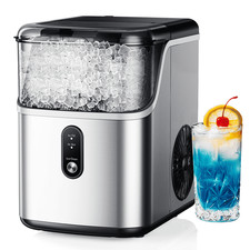 Nugget Ice Maker Countertops,35.9lb Per Day Portable Pebble Crushed ice machine 