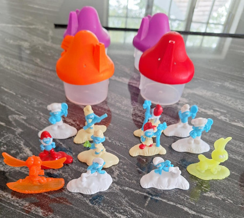 Mcdonalds 2017 smurfs houses - smurfs, x